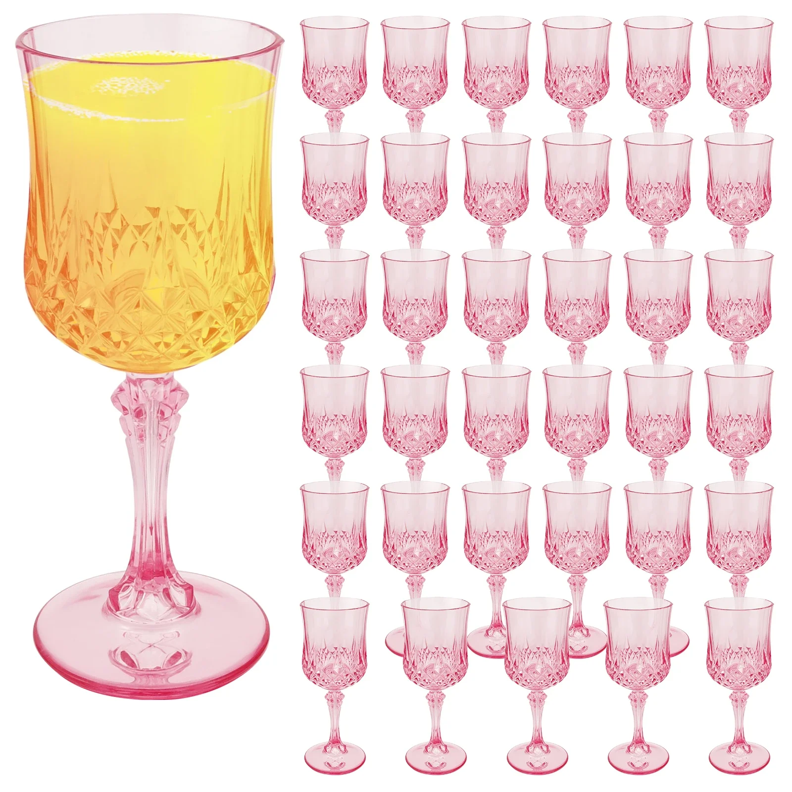 Champagne Flute Pair - 36 Stück Kunststoff-Weingläser, 9,9 Unzen, transparente
