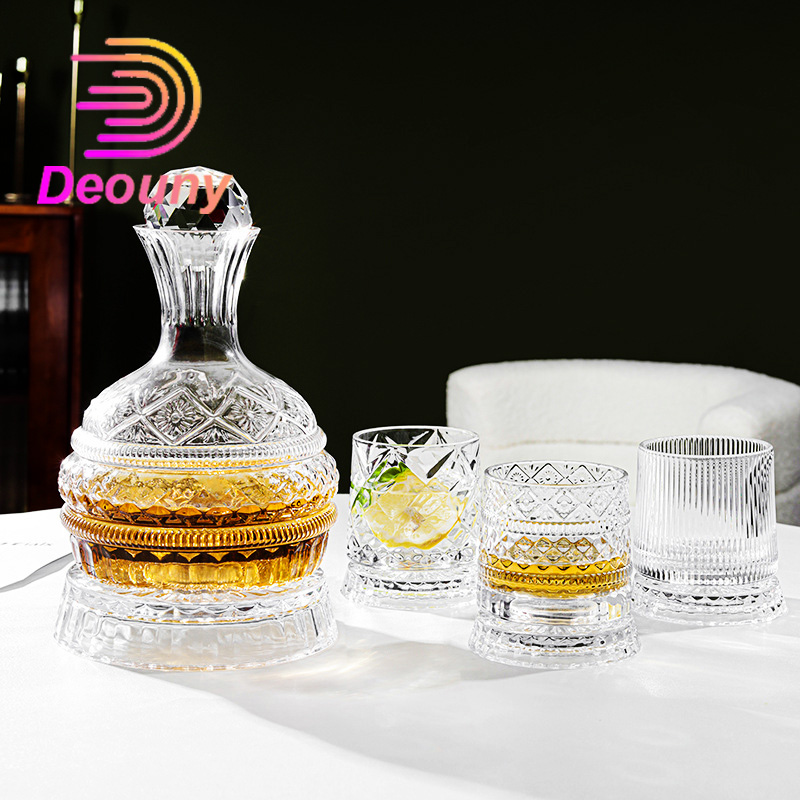 Wine Whiskey Beer - DEOUNY European Star Diamond rotierender Weindekanter