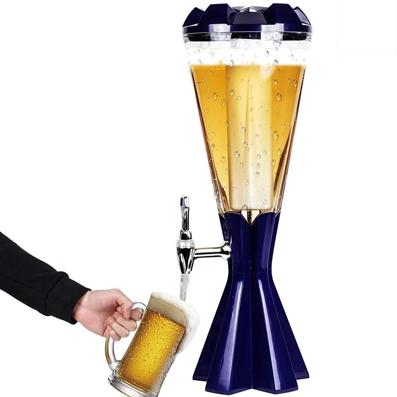 Wine Beer Brand - Weinspender, Getränkespender, individuell brandierter 3-Liter-Bierturm, hochwertiger