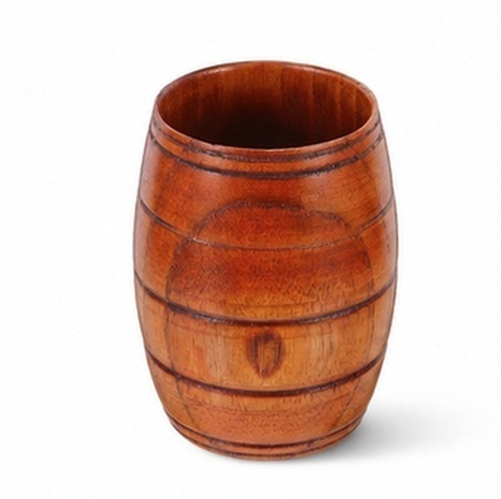 Wine Whiskey Beer - Holz-Bierkrug aus Naturholz, Trinkbecher für Bier,