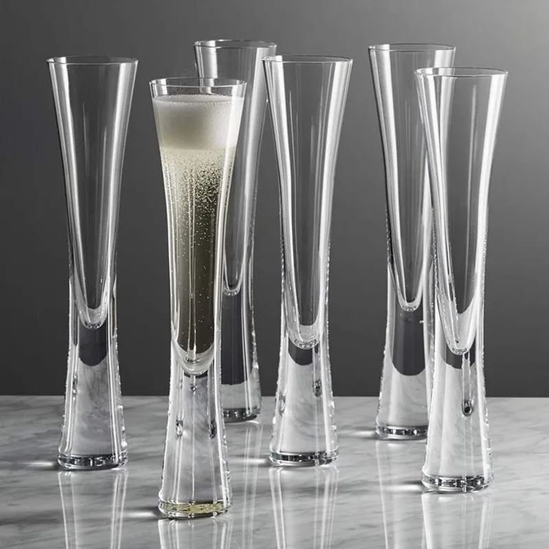 Champagne Flute Pair - Ereganto Champagnergläser, glitzernde Flöten, klare Tassen,
