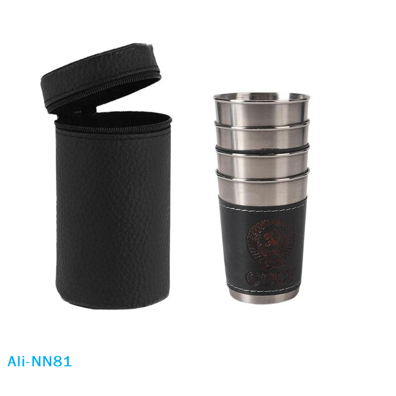 Wine N Beer - 【N】4 Stück/Set Outdoor-Reisebecher aus Edelstahl mit