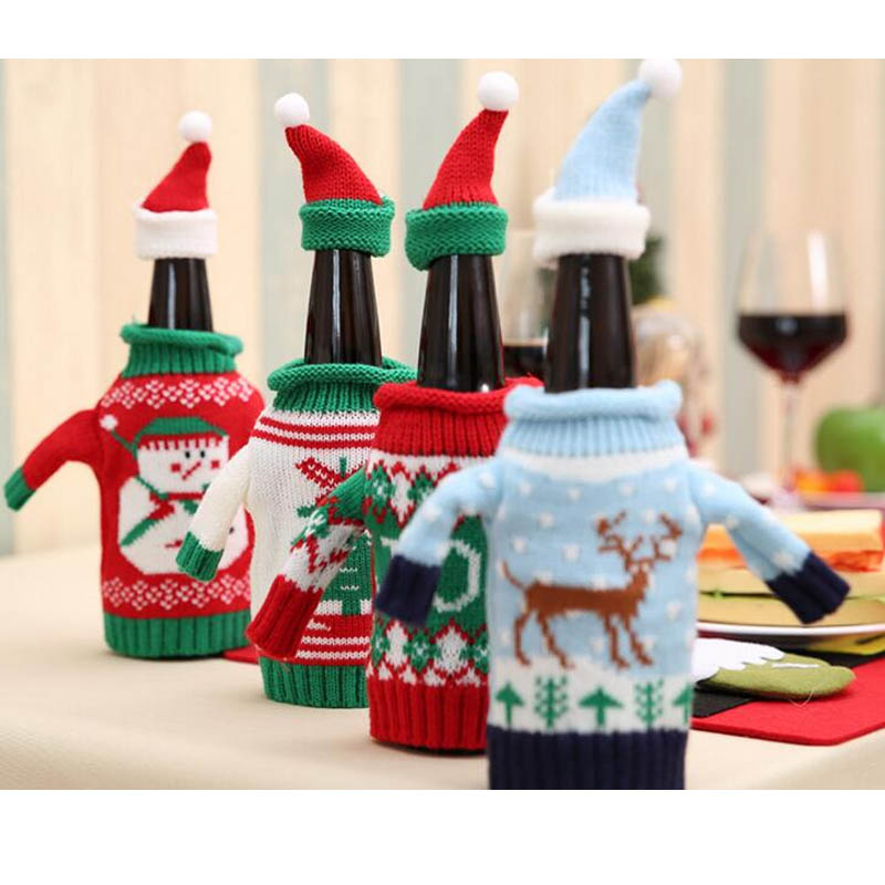 Wine N Beer - Weihnachten Schmücken Rote Wein Bier Stricken
