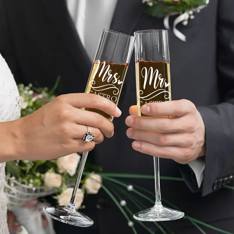Champagne Flute Pair - 1pc/2pc Champagner Glas Hochzeit Elegante Cocktail