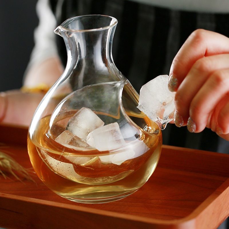 Wine Whiskey Beer - Bleifreie Kristallglas-Karaffe, Moderne Eiskaraffe, Weindispenser für