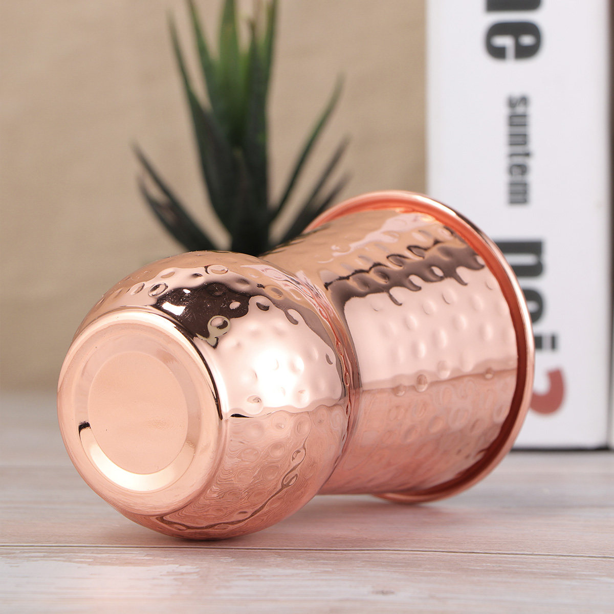 Wine With Beer Cocktail - 400ml Roségoldener Edelstahl-Weinbecher Cocktail-Becher Isolierter Tumbler
