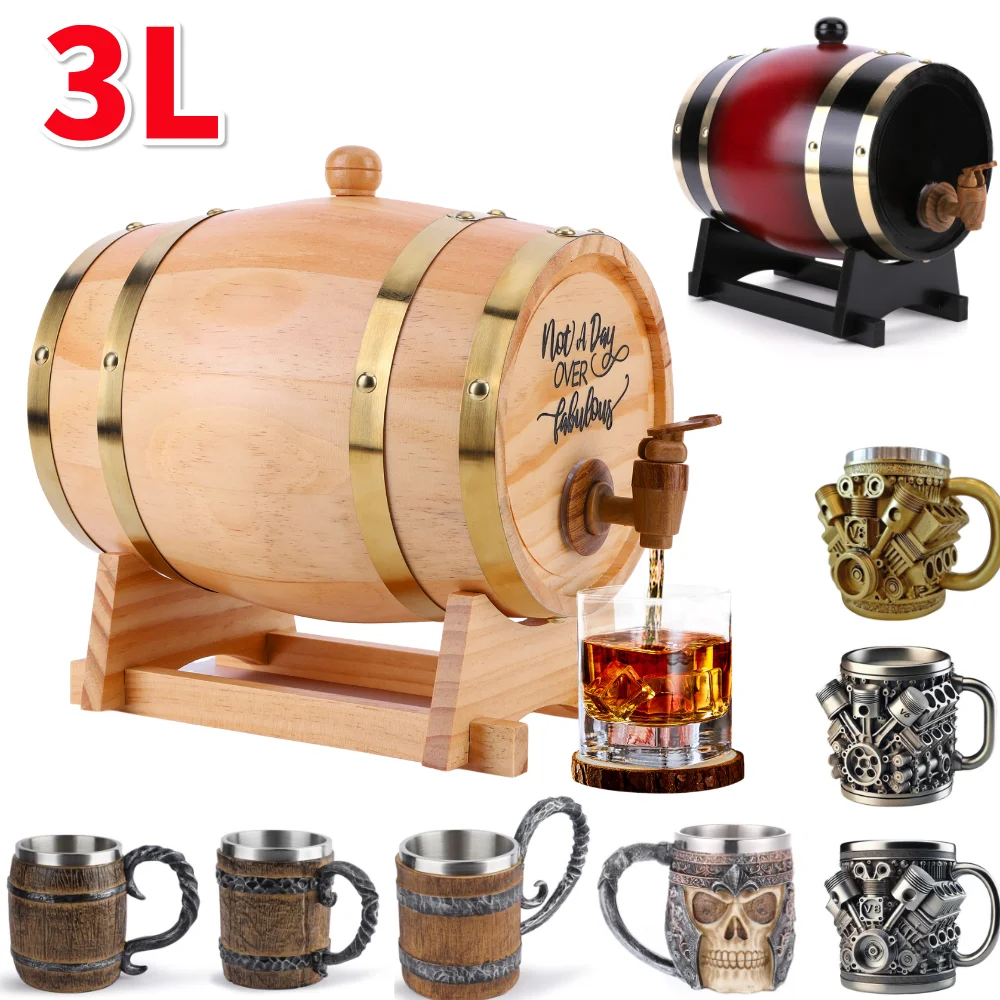 3L Whiskyfass aus Holz mit Stä – Wine With Beer Cocktail Bewertung und Preis