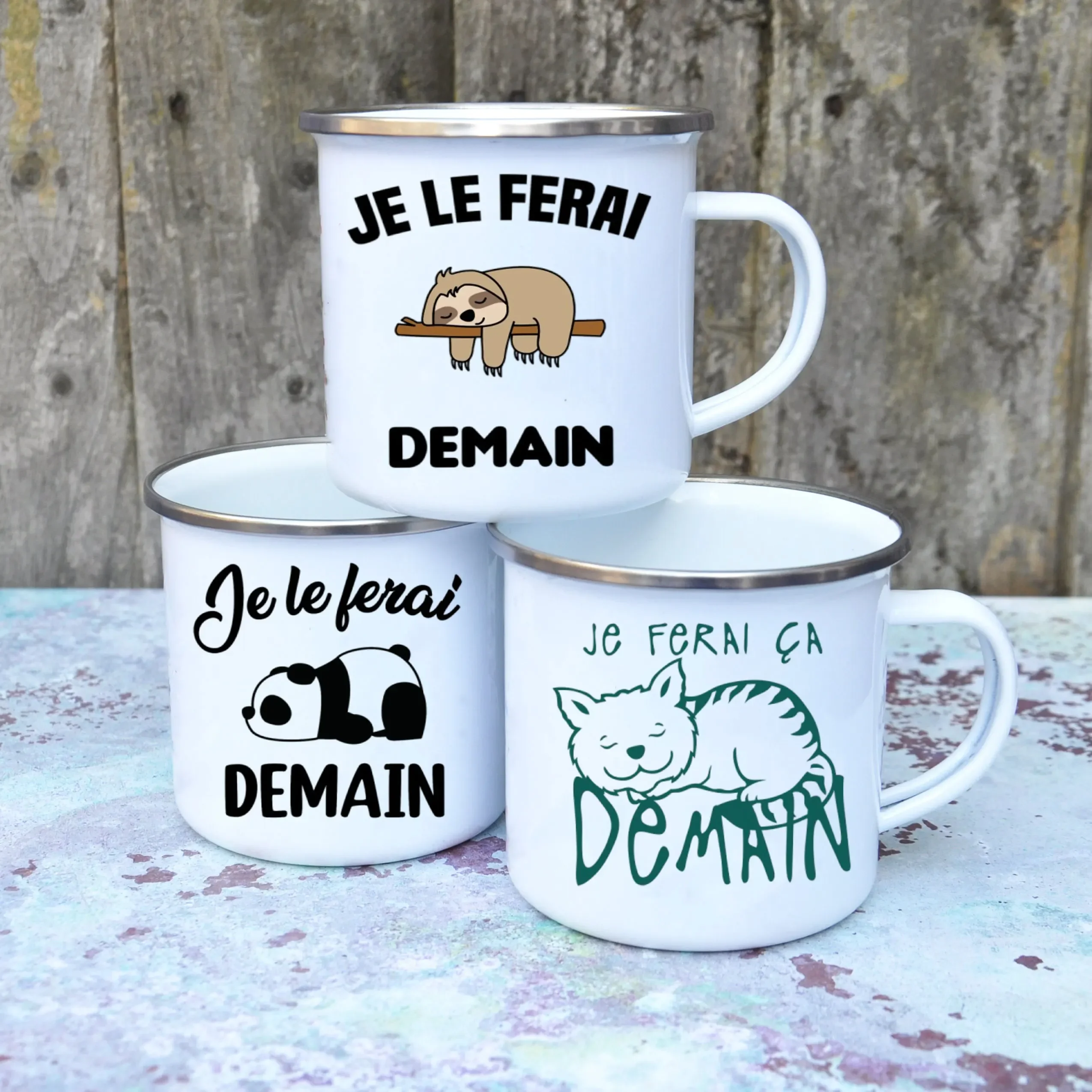 Niedliche Emaille-Kaffeetasse, – Wine Beer Festival Bewertung und Preis