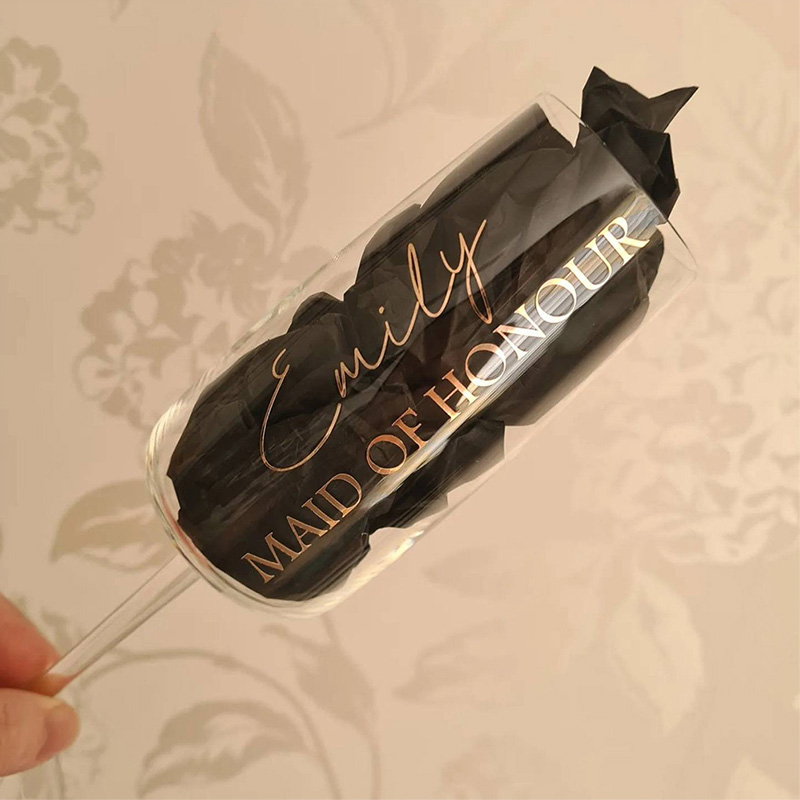 Personalisierter Vinyl-Aufkleb – Champagne Flute Pair Bewertung und Preis