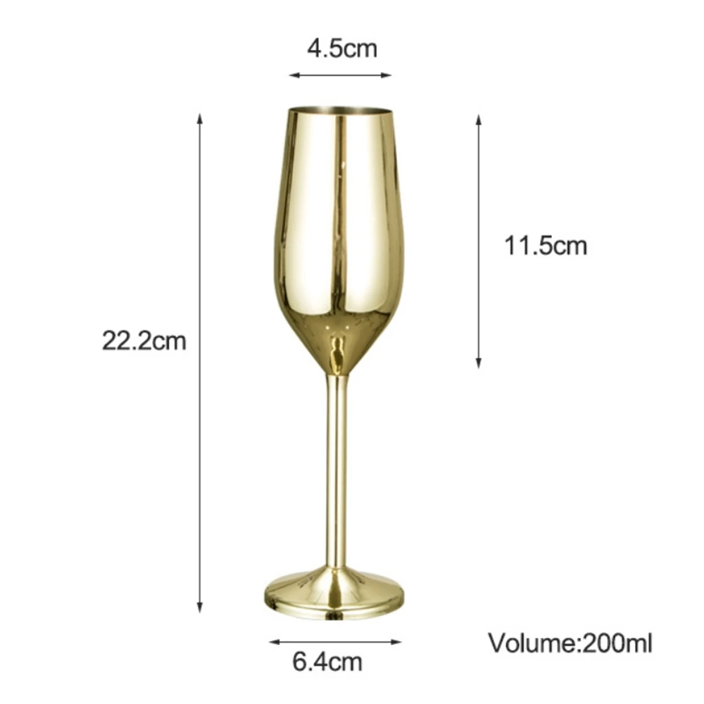 6 Stück 200ml Edelstahl Champa – Champagne Flute Pair Bewertung und Preis