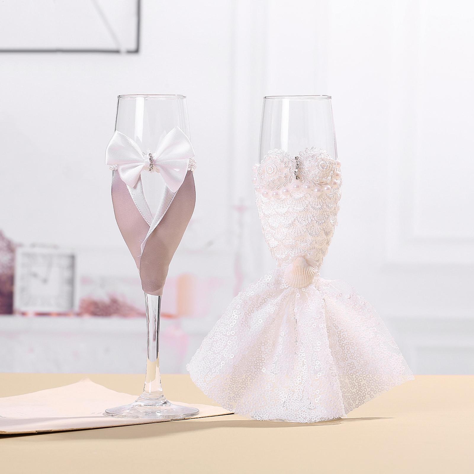 Braut- und Bräutigam-Gläser, 1 – Champagne Flute Pair Bewertung und Preis