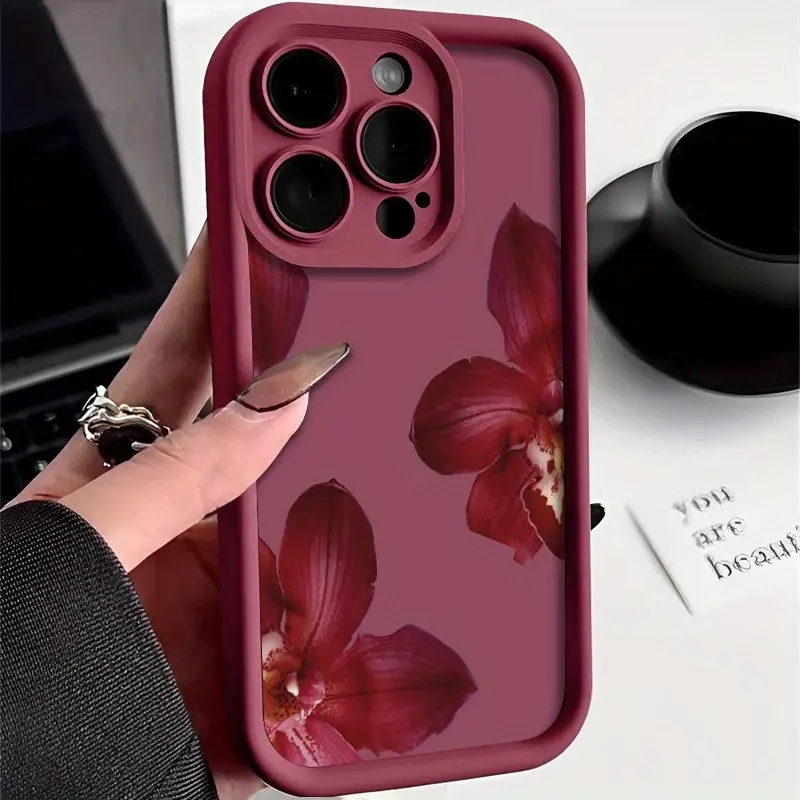 Weinrote Orchideenblüten-Handy – Wine & Beer Shop Bewertung und Preis